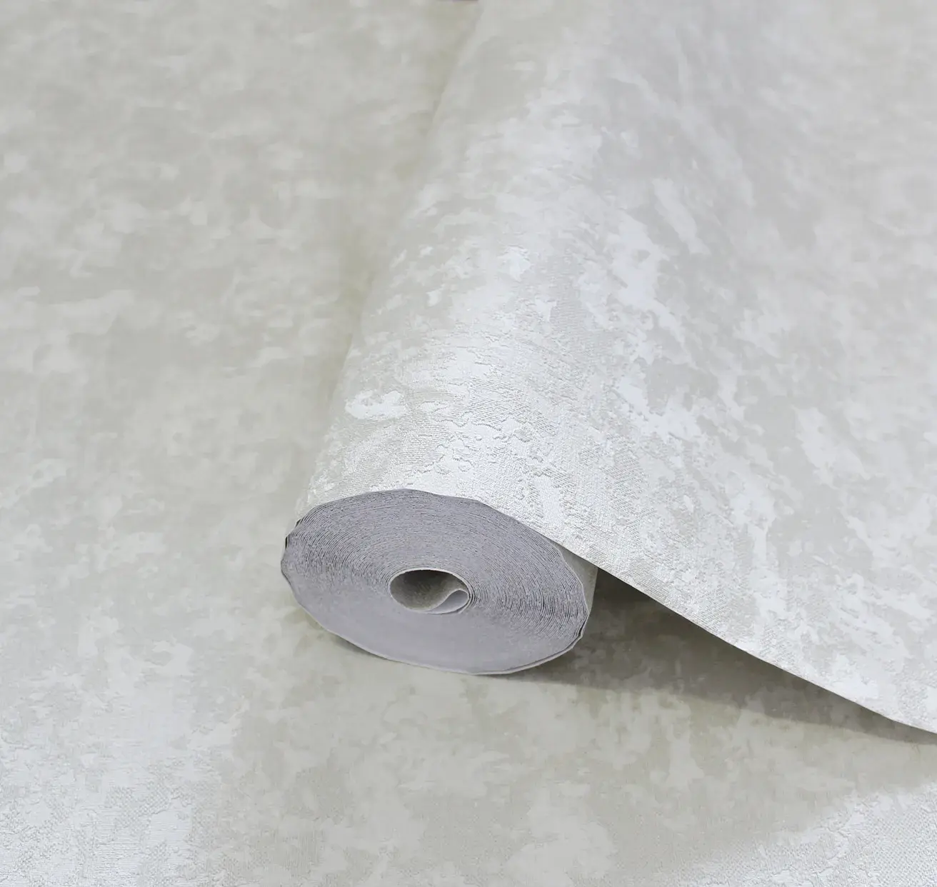 White Embossed Wallpaper – Natural Shimmer (24114-1)